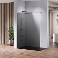 Стеклянная стационарная перегородка в душевую