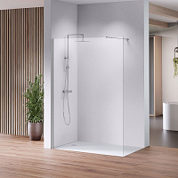 Стеклянная стационарная перегородка в душевую